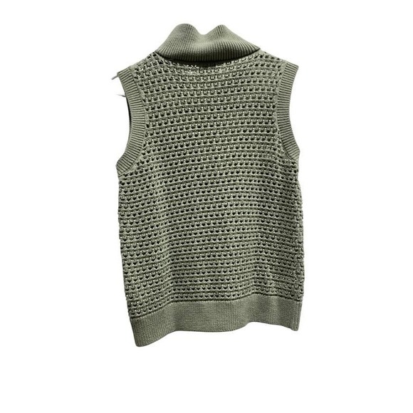 Varley Half Zip Tank Sage Green Open Knit Cotton Vest VAR01989 Small - Picture 7 of 9